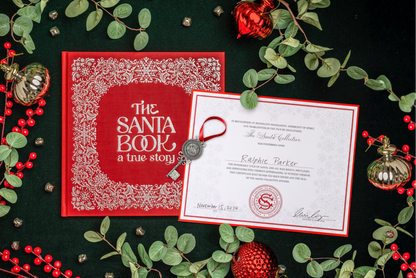 Overhead view of The Santa Book Bundle